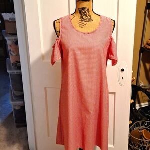 Adorable Red & White  Gingham Dress